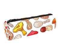 VAPOKF Kinds of Mushrooms - Estuche de lona para lápices, monedero, bolsa de maquillaje para estudiantes, papelería, escuela, oficina, almacenamiento, multicolor, 20x6.3cm/7.9x2.5in, Estuches