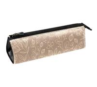 VAPOKF Light Cafe - Bolsa compacta con cremallera para bolígrafos, lápices, cosméticos, diseño floral, multicolor, 5.5 ×6 ×20CM/2.2x2.4x7.9 in, Organizador de bolsas