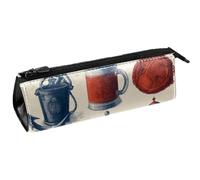 VAPOKF Lighthouse - Bolsa para bolígrafos, diseño vintage con ancla de rueda, bolsa de papelería, bolsa de cosméticos, bolsa compacta con cremallera