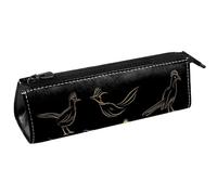 VAPOKF Line Art - Bolsa compacta con cremallera para bolígrafos, artículos de papelería, lápices, cosméticos, multicolor, 5.5 ×6 ×20CM/2.2x2.4x7.9 in, Organizador de bolsas