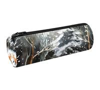 VAPOKF Little Foxes on Snow - Estuche de lona para lápices, monedero, neceser de maquillaje para estudiantes, papelería, escuela, oficina, almacenamiento