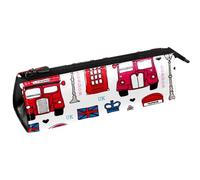 VAPOKF London Love UK - Bolsa compacta con cremallera para bolígrafos de autobús, multicolor, 5.5 ×6 ×20CM/2.2x2.4x7.9 in, Organizador de bolsas