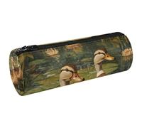 VAPOKF Lotus Leave Indian Runner Ducks - Estuche para lápices, monedero, cosmético, bolsa de maquillaje para estudiantes, papelería, escuela, oficina, almacenamiento