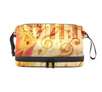 VAPOKF Lovely Cats on The Beach Love You - Neceser de viaje para mujeres y niñas, bolsa organizadora de maquillaje con compartimento para cepillos, Multicolor 12, 27x15x14 cm/10.6x5.9x5.5 in, Estuche