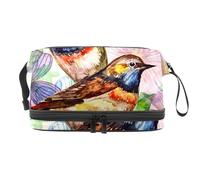 VAPOKF Lovely Cats on The Beach Love You - Neceser de viaje para mujeres y niñas, bolsa organizadora de maquillaje con compartimento para cepillos, Multicolor 5, 27x15x14 cm/10.6x5.9x5.5 in, Estuche