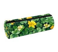 VAPOKF Lucky Clover - Estuche de piel sintética para lápices, monedero, cosméticos, maquillaje, papelería, escuela, oficina, almacenamiento