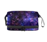 VAPOKF Magic Space - Bolsa de cosméticos para mujeres y niñas, neceser de viaje para maquillaje, práctica bolsa organizadora con compartimento para brochas, Multicolor 1, 27x15x14 cm/10.6x5.9x5.5 in