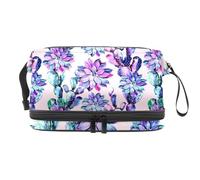 VAPOKF Magic Space - Bolsa de cosméticos para mujeres y niñas, neceser de viaje para maquillaje, práctica bolsa organizadora con compartimento para brochas, Multicolor 9, 27x15x14 cm/10.6x5.9x5.5 in