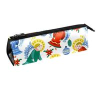 VAPOKF Magical Christmas Angels Snowflakes Pattern Pen Bag Stationery Pouch Pencil Bag Cosmetic Bag Compact Zipper Bag, multicolor, 5.5 ×6 ×20CM/2.2x2.4x7.9 in, Organizador de bolsas