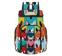 VAPOKF Mochila de baloncesto, bolsa deportiva con compartimento para pelota y zapatos para fútbol, fútbol, voleibol, natación, gimnasio, viajes, Boston Terrier