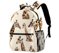VAPOKF Mochila escolar, mochila de viaje, casual, para mujeres, adolescentes, niñas, niños, cuello largo, jirafa