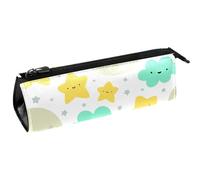 VAPOKF Moon Cloud and Stars - Bolsa para bolígrafos, papelería, lápices, cosméticos, bolsa compacta con cremallera, multicolor, 5.5 ×6 ×20CM/2.2x2.4x7.9 in, Organizador de bolsas
