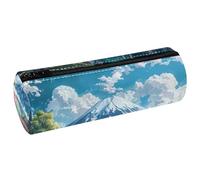VAPOKF Mount Fuji - Estuche de piel para lápices, monedero, cosméticos, maquillaje, papelería, escuela, oficina, almacenamiento, multicolor, 20x6.3cm/7.9x2.5in, Estuche para lápices
