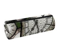 VAPOKF Moving Forward Time Clocks - Estuche de cuero para lápices, monedero, bolsa de maquillaje para estudiantes, papelería, escuela, oficina, almacenamiento, multicolor, 20x6.3cm/7.9x2.5in, Estuche