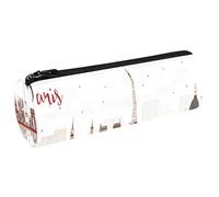 VAPOKF Paris France City Landmarls - Estuche de lona para lápices, monedero, cosméticos, maquillaje, para estudiantes, papelería, escuela, oficina, almacenamiento, multicolor, 20x6.3cm/7.9x2.5in,