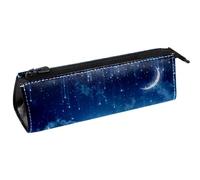 VAPOKF Peaceful Night Sky with Moon Stars - Estuche para bolígrafos, papelería, lápices, cosméticos, bolsa compacta con cremallera, multicolor, 5.5 ×6 ×20CM/2.2x2.4x7.9 in, Organizador de bolsas