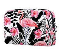 VAPOKF Peacock Elegance - Bolsa de cosméticos con diseño de pájaros para mujer, bolsa organizadora de maquillaje grande con cremallera, Multicolor 12, 18.5x7.5x13cm/7.3x3x5.1in, Estuche de belleza