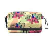 VAPOKF Pig Farm House - Bolsa de cosméticos para mujeres y niñas, bolsa de aseo de viaje, bolsa organizadora de maquillaje con compartimento para cepillos, Multicolor 4, 27x15x14 cm/10.6x5.9x5.5 in