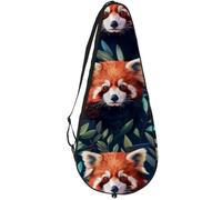 VAPOKF Red Panda Hides in Leave - Bolsa para raqueta de tenis, funda para raqueta de tenis, bolsa de remo, capacidad para hasta 2 raquetas