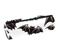 VAPOKF Scary - Estuche de piel con diseño de murciélagos de Halloween, monedero, bolsa de maquillaje para estudiantes, papelería, escuela, oficina, almacenamiento, multicolor, 20x6.3cm/7.9x2.5in,