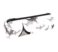 VAPOKF Scary Halloween Flying Bats - Estuche de lona para lápices, monedero, bolsa de maquillaje para estudiantes, papelería, escuela, oficina, multicolor, 20x6.3cm/7.9x2.5in, Estuches