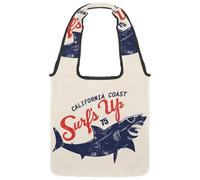 VAPOKF Shark Killer Attack - Bolsas de lona para mujer, bolsa de hombro grande reutilizable para escuela, trabajo, oficina, viajes, compras, casual