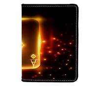 VAPOKF Shiny Ace of Diamonds - Funda de piel para tarjetas de póquer y pasaporte, 11,5 x 16,5 cm, multicolor, 11.5x16.5cm/4.5x6.5 in, Vintage