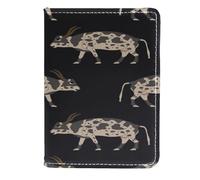 VAPOKF Silhouettes of Ancient Egyptian Cows - Funda de piel para pasaporte, 11,5 x 16,5 cm, multicolor, 11.5x16.5cm/4.5x6.5 in, Vintage