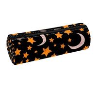 VAPOKF Soaring Bats and Stars - Estuche de piel para lápices, monedero, cosméticos, maquillaje, papelería, escuela, oficina, almacenamiento, multicolor, 20x6.3cm/7.9x2.5in, Estuche para lápices