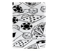 VAPOKF Spades - Funda de piel para tarjetas de póquer con fichas de póquer, para pasaporte, 11,5 x 16,5 cm, multicolor, 11.5x16.5cm/4.5x6.5 in, Vintage