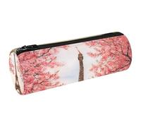 VAPOKF Spring Blossom Cherry Paris Tower - Estuche para lápices, monedero, cosméticos, maquillaje, papelería, escuela, oficina, almacenamiento