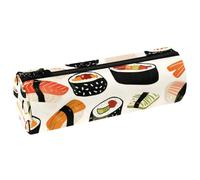 VAPOKF Sushi of All Kinds - Estuche de cuero para lápices, monedero, cosméticos, maquillaje, papelería, escuela, oficina, almacenamiento, multicolor, 20x6.3cm/7.9x2.5in, Estuche para lápices