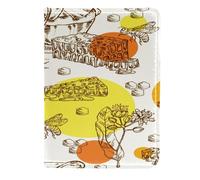 VAPOKF Tarro de miel y panal de abeja para pasaporte, cartera de viaje, funda de piel, 11,5 x 16,5 cm, multicolor, 11.5x16.5cm/4.5x6.5 in, Vintage