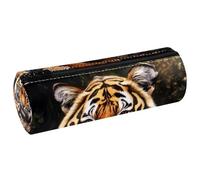 VAPOKF Tiger and Little Cubs - Estuche de piel para lápices, monedero, cosméticos, maquillaje, papelería, escuela, oficina, almacenamiento