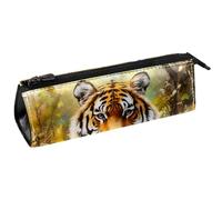 VAPOKF Tiger Mom and Baby Cubs - Bolsa compacta con cremallera para bolígrafos, lápices, cosméticos