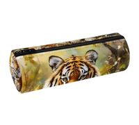 VAPOKF Tiger Mom and Baby Cubs - Estuche de piel para lápices, monedero, cosméticos, maquillaje, papelería, escuela, oficina, almacenamiento