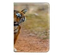 VAPOKF Tiger Prowl on The Road - Funda de piel para pasaporte, 11,5 x 16,5 cm, multicolor, 11.5x16.5cm/4.5x6.5 in, Vintage