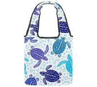 VAPOKF Tortoise Under Water World - Bolsas de lona para mujer, bolsa de hombro grande reutilizable para escuela, trabajo, oficina, viajes, compras, casual