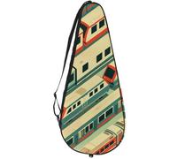 VAPOKF Trains in The Station - Bolsa para raqueta de tenis, funda para raqueta de tenis, bolsa de remo, capacidad para hasta 2