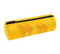 VAPOKF Wild Animals - Estuche de piel de camello para lápices, monedero, cosméticos, maquillaje, papelería, escuela, oficina, almacenamiento, multicolor, 20x6.3cm/7.9x2.5in, Estuche para lápices