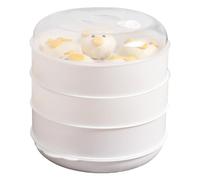 Vapor De Microondas De Múltiples Capa - Vaporizador De Horno De Microondaas, Olla De Cocción De Vapor Microondas Para Cocina, Convenientes Vapores De Cocción De Microondass Redondos | Vaporizador