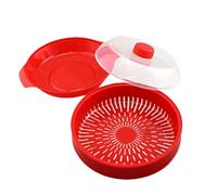 Vapor de vapor de microondas-Vapor vegetal de 8.27 pulgadas con tapa para cocción saludable, calefacción rápida con utensilios de cocina resistentes al calor, recipiente de alimentos para el restauran
