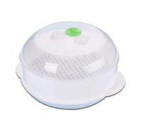 Vapor vaporizador de microondas, vapor vegetal de plástico, 8.4x7.1x4.7 pulgadas Vapor de vapor de micro vegetales con tapa transparente, vapor vaporante de micro arroz de pp de grado alimenticio con