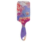 Vapor Wave Style Flowers - Cepillo antiestático para cabello rizado, masajeador de cabeza para cabello mojado con mango ergonómico, cepillo antiencrespamiento para cabello