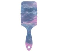 Vapor Wave Style Water Blue Purple Lindo cepillo para pelo rizado masajeador de cabeza para cabello liso con mango ergonómico cepillo para cabello de mujer