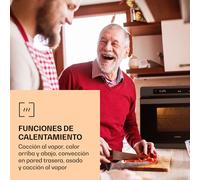 Klarstein VaporChef - Horno de vapor, hasta 230°C, Depósito de agua 1,5L, Acero inoxidable, Horno a vapor y Freidora aire, Grill, Pantalla LED, Panel táctil, Volumen 31L, Potencia 2100-2400W, Negro