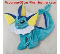 (Vaporeon-55cm) Lucario Eevee Giant Pokemon Semi-finished Leather Holster Umbreon Plush Soft Stuffed Doll Cinderace Zeraora Dialga Toys for Kids