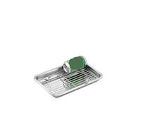 Vaporera Acero Inoxidable Platos de almacenamiento rectangulares acero inoxidable for hornear con rejilla enfriamiento Bandeja for horno cocina para Todo Tipo De Cocina(32x22x4.8cm)