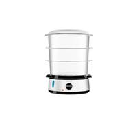 Cecotec Vaporera eléctrica Vapovita 3000 Inox, 3 recipientes Independientes, Cuenco para Preparar arroz, Soportes para cocer Huevos, Temporizador 60 Minutos, 2 entradas Laterales de Agua, Gris, 800 W