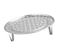 Vaporera con pata extraíble de acero inoxidable, vaporera, bandeja de pie, práctica herramienta de cocina, circulación eficiente para platos sanos y deliciosos (acero inoxidable 3)